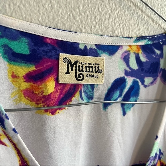 Show Me Your MuMu Red Rocks Romper in Petal Paint - White and Blue - Size S - Picture 8 of 10